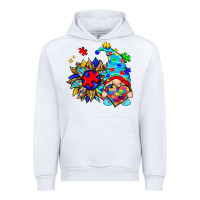 White autism sunflower gnome Urban Hoodie - Zillion Design Studio