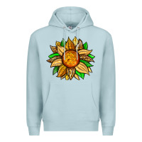 Blue Mist pineapple sunflower Premium Hoodie - Zillion Design Studio