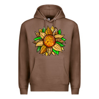 Chestnut pineapple sunflower Premium Hoodie - Zillion Design Studio