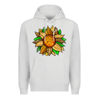 Dove Grey pineapple sunflower Premium Hoodie - Zillion Design Studio