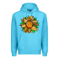 Ocean Blue pineapple sunflower Premium Hoodie - Zillion Design Studio