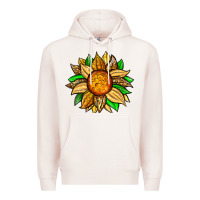 Pale Pink pineapple sunflower Premium Hoodie - Zillion Design Studio