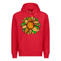 Red pineapple sunflower Premium Hoodie - Zillion Design Studio