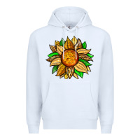 White pineapple sunflower Premium Hoodie - Zillion Design Studio