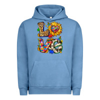 Pigment Pebble Blue autism love Urban Hoodie - Zillion Design Studio