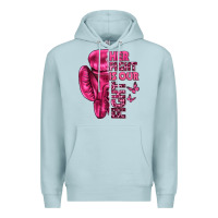 Blue Mist Her Fight Is Our Fight Cancer Premium Hoodie - texasbilliewilder