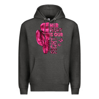 Charcoal Heather Her Fight Is Our Fight Cancer Premium Hoodie - texasbilliewilder