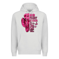 Dove Grey Her Fight Is Our Fight Cancer Premium Hoodie - texasbilliewilder