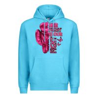 Ocean Blue Her Fight Is Our Fight Cancer Premium Hoodie - texasbilliewilder