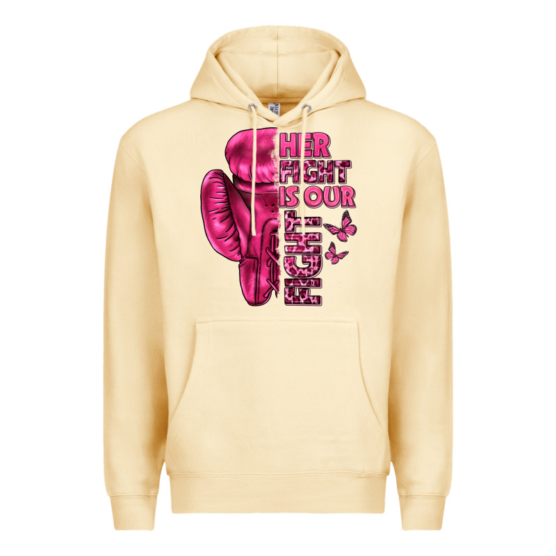 Her Fight Is Our Fight Cancer Premium Hoodie by texasbilliewilder | Teevron
