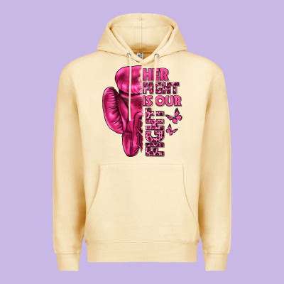 Her Fight Is Our Fight Cancer Premium Hoodie Designed By Texasbilliewilder