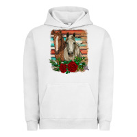 Pigment Lunar Rock horses with roses Urban Hoodie - RanaPortraitStore