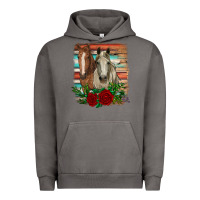 Pigment Tornado horses with roses Urban Hoodie - RanaPortraitStore