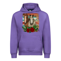 Tulip horses with roses Urban Hoodie - RanaPortraitStore