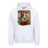 White horses with roses Urban Hoodie - RanaPortraitStore