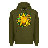 Army Green lemon sunflower Premium Hoodie - Zillion Design Studio
