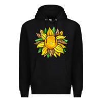 Black lemon sunflower Premium Hoodie - Zillion Design Studio