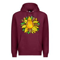 Burgundy lemon sunflower Premium Hoodie - Zillion Design Studio