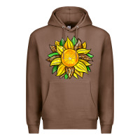 Chestnut lemon sunflower Premium Hoodie - Zillion Design Studio