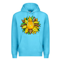 Ocean Blue lemon sunflower Premium Hoodie - Zillion Design Studio