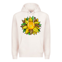 Pale Pink lemon sunflower Premium Hoodie - Zillion Design Studio