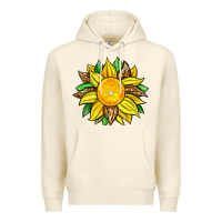 Sandshell lemon sunflower Premium Hoodie - Zillion Design Studio