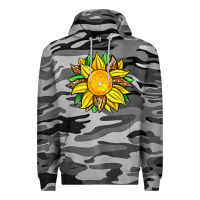 Slate Camo lemon sunflower Premium Hoodie - Zillion Design Studio