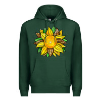 Sports Green lemon sunflower Premium Hoodie - Zillion Design Studio