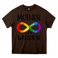 Chocolate Brown Mother Of Warrior Heavy Core Tee - CowhideDigitalArt