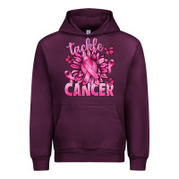 Mauve Wine Tackle Cancer with Sunflower Urban Hoodie - texasbilliewilder