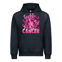 Navy Tackle Cancer with Sunflower Urban Hoodie - texasbilliewilder
