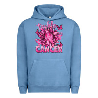 Pigment Pebble Blue Tackle Cancer with Sunflower Urban Hoodie - texasbilliewilder
