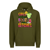 Army Green girls weekend booze and bitches Premium Hoodie - Zillion Design Studio
