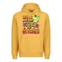 Mustard girls weekend booze and bitches Premium Hoodie - Zillion Design Studio