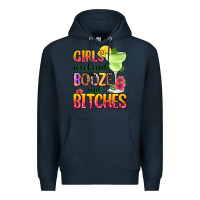 Navy girls weekend booze and bitches Premium Hoodie - Zillion Design Studio