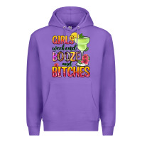 Purple girls weekend booze and bitches Premium Hoodie - Zillion Design Studio