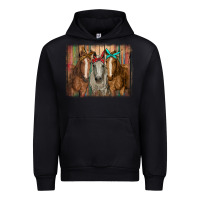 Black horses with bandanas Urban Hoodie - RanaPortraitStore