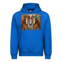 Cobalt horses with bandanas Urban Hoodie - RanaPortraitStore