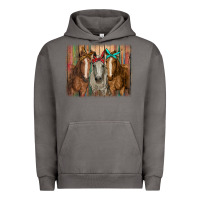 Pigment Tornado horses with bandanas Urban Hoodie - RanaPortraitStore