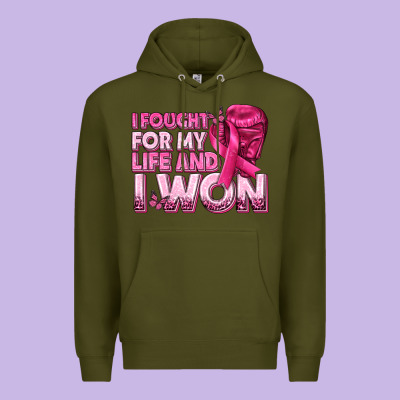 I Fought For My Life And I Won Breast Cancer Premium Hoodie Designed By Texasbilliewilder