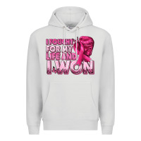 Dove Grey I Fought For My Life and I Won Breast Cancer Premium Hoodie - texasbilliewilder