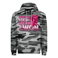 Slate Camo I Fought For My Life and I Won Breast Cancer Premium Hoodie - texasbilliewilder