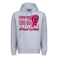 Heather Grey I Fought For My Life and I Won Breast Cancer Premium Hoodie - texasbilliewilder