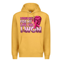 Mustard I Fought For My Life and I Won Breast Cancer Premium Hoodie - texasbilliewilder