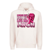 Pale Pink I Fought For My Life and I Won Breast Cancer Premium Hoodie - texasbilliewilder
