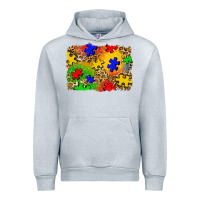 Heather Grey autism background Urban Hoodie - Zillion Design Studio