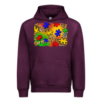 Mauve Wine autism background Urban Hoodie - Zillion Design Studio