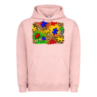 Pigment Salmon autism background Urban Hoodie - Zillion Design Studio