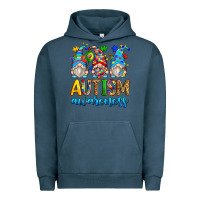 Pigment Midnight Navy autism awareness gnomes Urban Hoodie - Zillion Design Studio