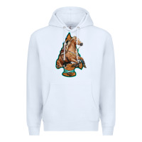 White arrowhead horse, Premium Hoodie - RanaPortraitStore